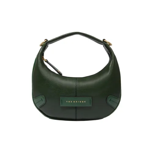 THE BRIDGE Сумка-хобо из коровьей кожи женская зеленая