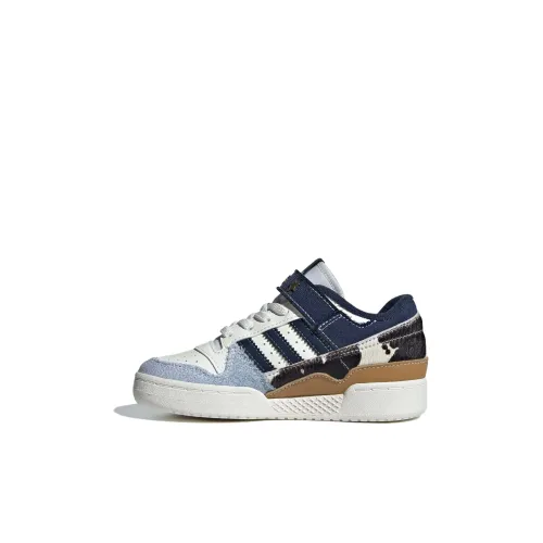 Adidas Originals FORUM Устойчивый к истиранию низкий топ для детских скейтбординга Синий Белый Черный Детский