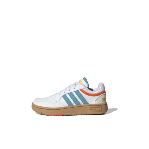 Adidas Hoops Slip-resistant Abrasion-resistant Kids Lifestyle Shoes White Blue Gold Infant Adidas Hoops Slip-resistant Abrasion-resistant Детские повседневные кроссовки Белый Синий Золото Малыш