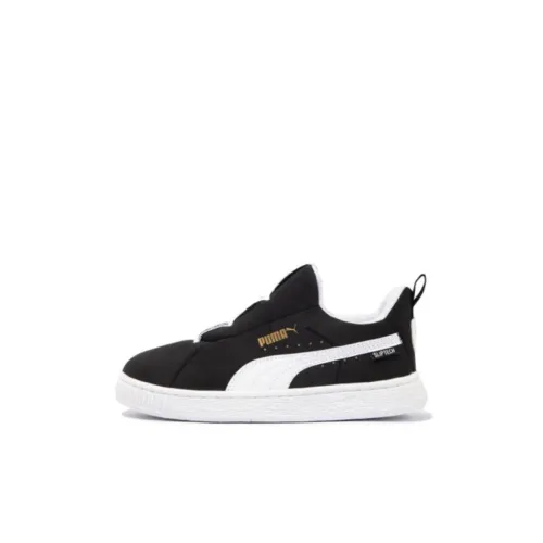 PUMA Детские Скейтбординги Низкие Кеды Черный/Белый Для Детей Дошкольного Возраста
