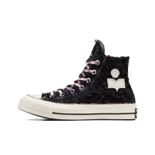 ISABEL MARANT x Converse Chuck 70 Slip-on Устойчивый к истиранию Высокий топ Скейтборд Кроссовки Унисекс Черный