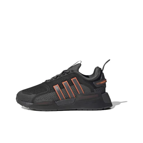 Adidas Originals NMD_V3 Slip-resistant Abrasion-resistant Kids Lifestyle Shoes Black Orange Teenagers Adidas Originals NMD_V3 Противоскользящие Устойчивые к износу Детские Лайфстайл Кроссовки Черный Оранжевый Подростки