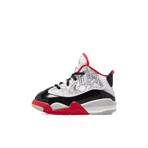 JORDAN Dub Zero Детская баскетбольная обувь MID Топ Белый Черный KIDS