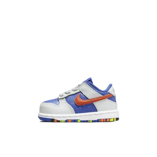 nike Dunk Slip-Resistant Амортизация Поддержка Низкий Верх Обувь для малышей Белый Синий Infant и Toddler