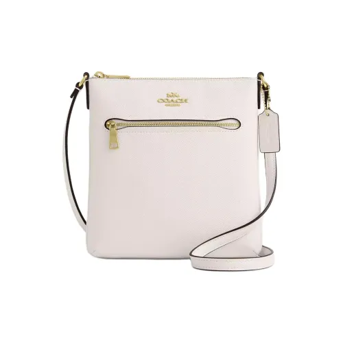 COACH Rowan Переработанная кожа Сумка через плечо Мини Женская Мел Белый