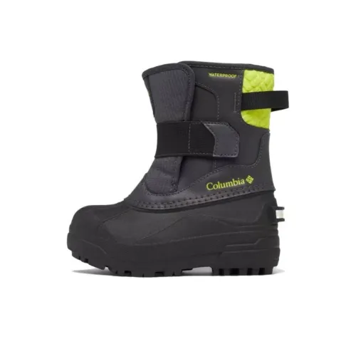 Columbia Bugaboot Детские утепленные сапоги Черно-зеленый Школьный возраст