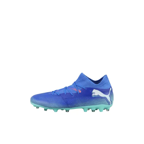 PUMA FUTURE 7 Детская футбольная обувь, низкий топ, бирюзовый, Kids