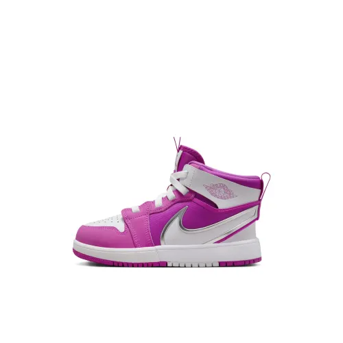 Jordan Air Jordan 1 Детские баскетбольные кроссовки MID Топ Розовый Пре-школа