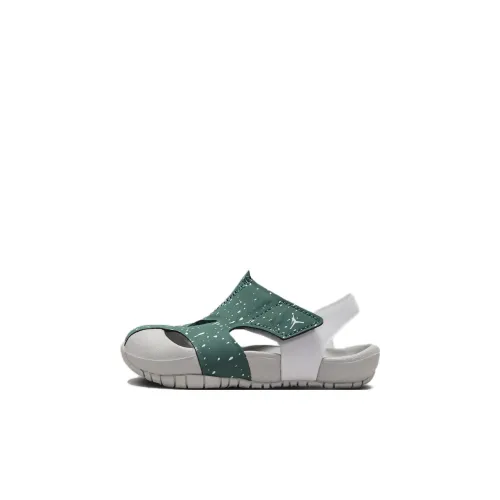 Джордан Flare Low Топ Обувь для малышей Зеленый Белый Infant And Toddler