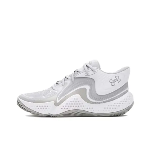 Under Armour Spawn 6 Slip-Resistant Abrasion-Resistant MID Баскетбольные кроссовки Unisex Белый