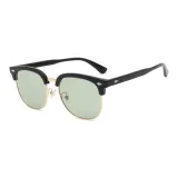 Чёрная оправа с зелеными линзами