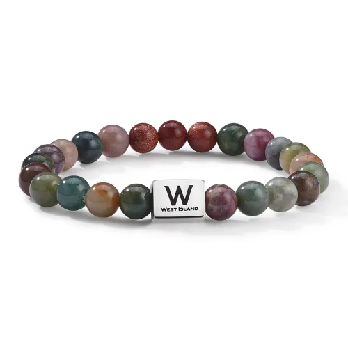 WEST ISLAND Синтетический Многоцветный Агат Браслеты Унисекс