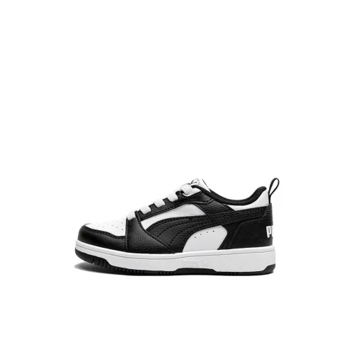 PUMA Rebound v6 Low Топ Детские Скейтбординги Черный Белый Детский