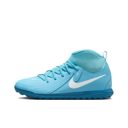 Nike Phantom Luna 2 Slip-resistant Abrasion-resistant MID Детские футбольные бутсы Top Синий
