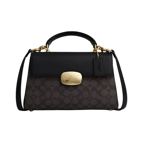 COACH Eliza Искусственная кожа Ручная сумка Сумка через плечо Большая Женская Черная