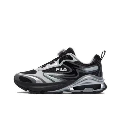 FILA KIDS Шорты Устойчивость Амортизация Устойчивость к истиранию Поддержка Низкий Топ Детские Беговые Кроссовки Черный Серый