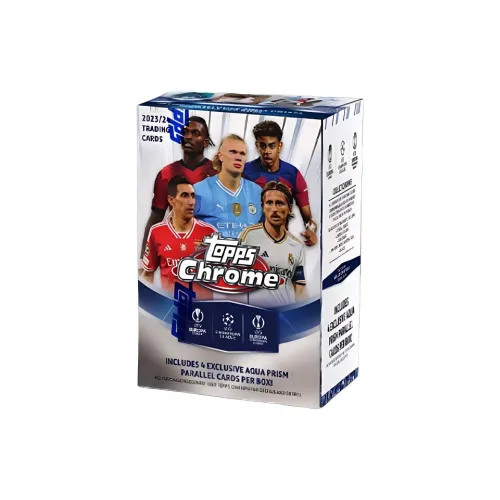 Topps 23 24 Chrome UCC Champions League Value Box Футбол Гандбол Игрок Спортивные Карты Целая Коробка