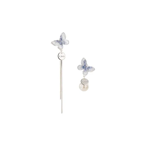 QLADY Alloy Artificial Pearl Artificial Crystal Earrings Women's Blue QLADY Сплав Искусственная жемчужина Искусственный кристалл Серьги Женские Синий