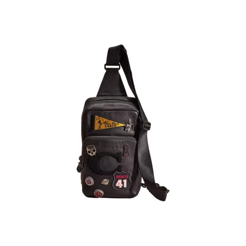 COACH Gotham Телячья кожа Слинг Сумка Маленькая Женская Медно-черная