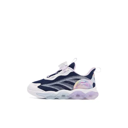 QIAODAN Противоскользящие амортизаторы с устойчивостью к истиранию Низкий топ Детская беговая обувь Синий Фиолетовый Детская