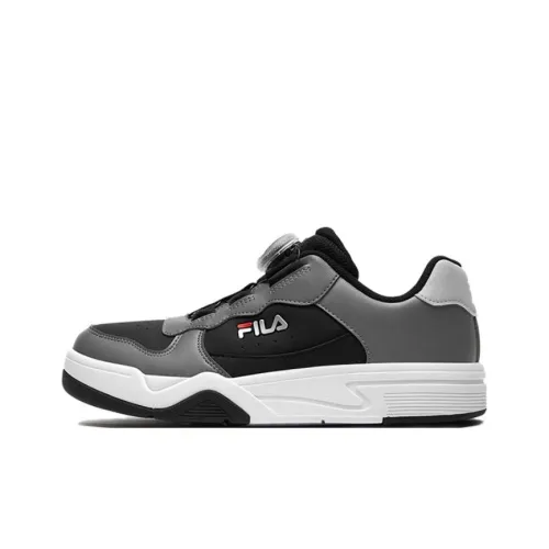 FILA KIDS BOA Slip-resistant Low Top Kids Lifestyle Shoes Black Gray Teenagers FILA KIDS BOA Противоскользящие Низкие Кеды для Детей Lifestyle Черный Серый Подростки