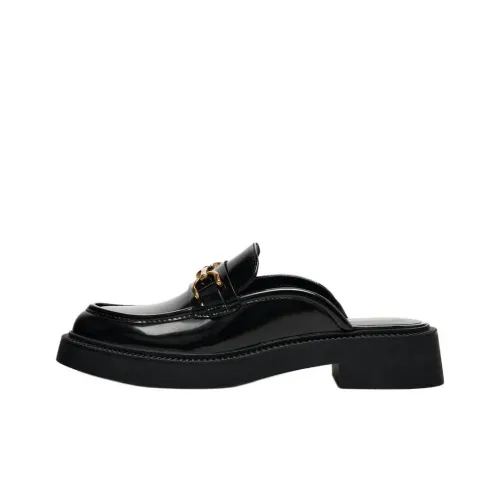 ZARA Домашние тапочки, черный, женский