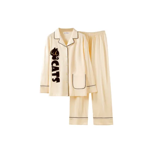 DV Pajama Комплект Женский Бежевый Абрикос