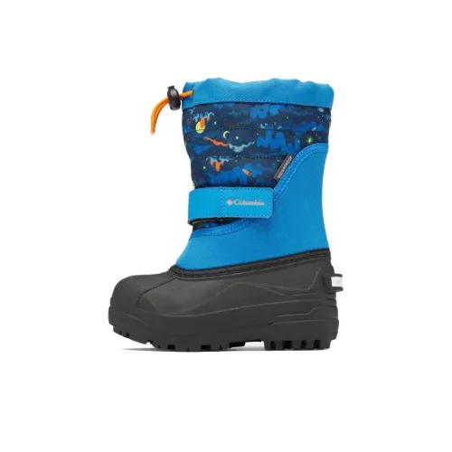 Columbia Powderbug Plus 2 Детские зимние сапоги Сине-оранжевый Для дошкольников