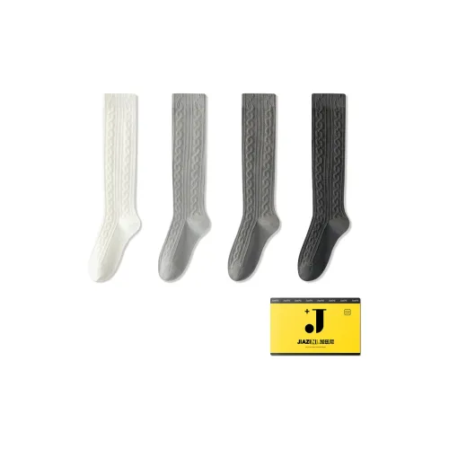 JIAZINI Колено Высокие Носки Женские упаковка из 4 штук