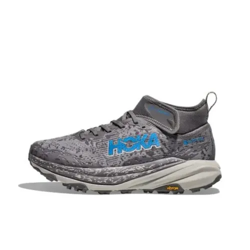 HOKA ONE ONE SPEEDGOAT 6 Противоскользящий Водонепроницаемый И Устойчивый MID Топ Беговые кроссовки Женские Серый