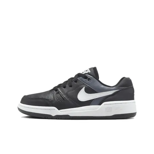 Nike Full Force Slip-resistant Abrasion-resistant Shock Absorbers Low Top Детская беговая обувь Черный Белый Серый