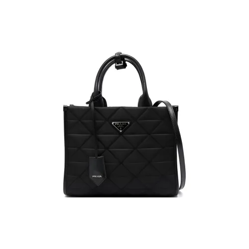 PRADA Symbole Нейлон Тоут Сумка Сумка для покупок Сумка через плечо Сумка Женская Черная