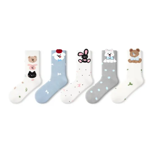 PRIMEET Носки Crew Осенние и Зимние Женские упаковка из 5 пар