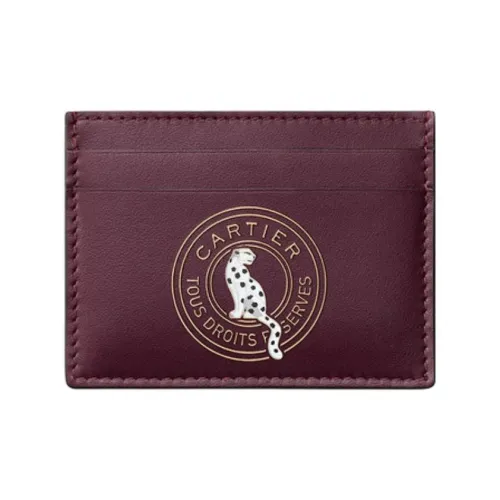 Cartier Телячья кожа Картхолдер Унисекс Фуксия