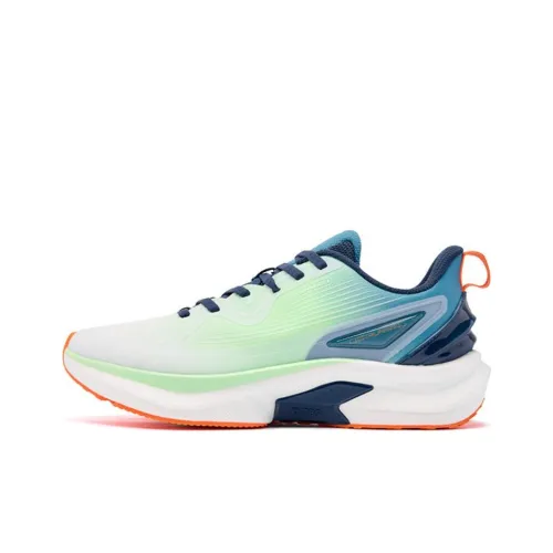 QIAODAN Slip-resistant Abrasion-resistant Low Top Casual Running Shoes Men's White Green QIAODAN Противоскользящий Устойчивый к истиранию Низкий Топ Повседневные Беговые Кроссовки Мужские Белый Зеленый