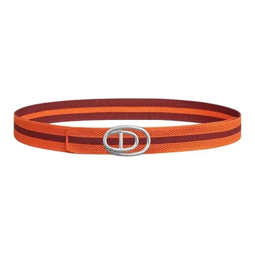 HERMES Кожаные ремни Мужской Оранжевый