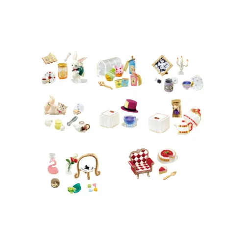 RE MENT Алиса в Стране чудес Чайная вечеринка Afternoon Tea Delicacies And Miniature Pastries Слепые коробки