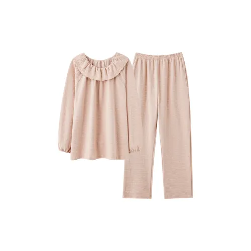 UAVAE Пижамный комплект женский абрикосовый