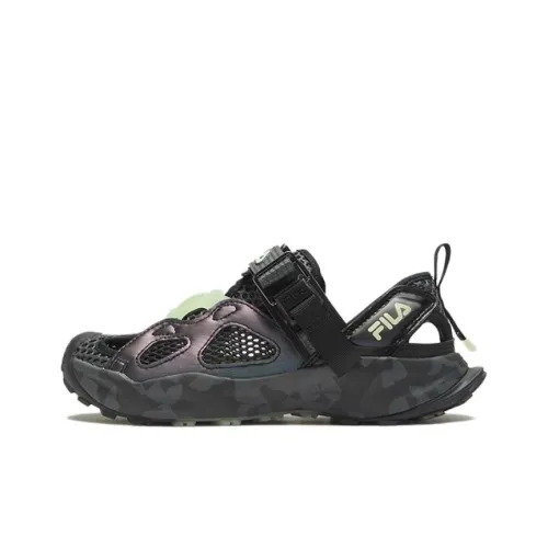 FILA KIDS Противоскользящие и Дышащие Детские Сандалии Черные Серые