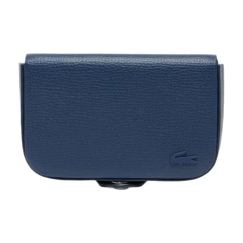 LACOSTE Коровья кожа Держатель для карт Мужской Морской синий