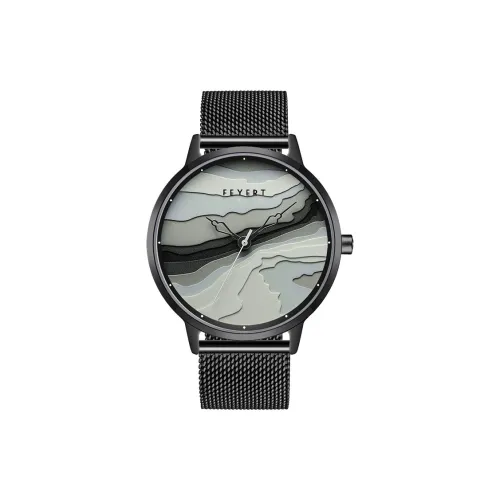 FEYERT FAYATE Open Country Collection Кварцевый механизм Нержавеющая сталь Ремешок Часы Унисекс Черный циферблат