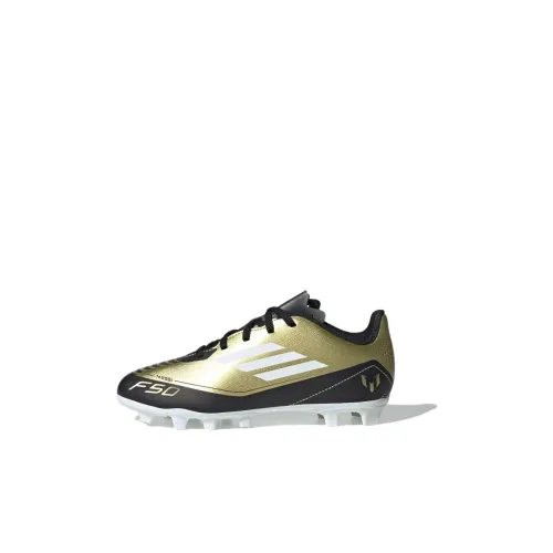 Adidas Низкие Футбольные бутсы Золото-белый Черный Детский