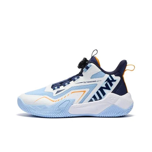 361°KIDS Hummer 2,0 Амортизация Устойчивый к истиранию Дышащий Низкий Топ Детские Баскетбольные Кроссовки Синий Белый