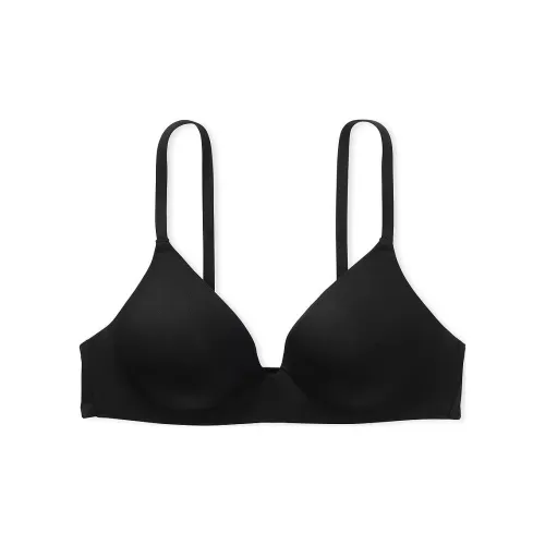 Victoria's Secret Розовый Wear Everywhere Push Up Беспроводной Бюстгальтер Чисто черный Бюстгальтер Женские Чисто черный