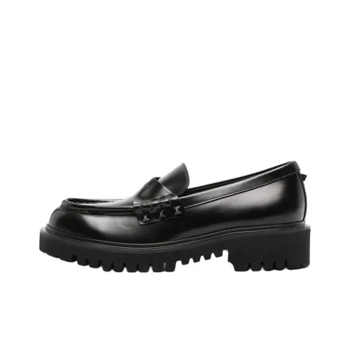 Valentino Rockstud Лоферы 3 см Женские Черные