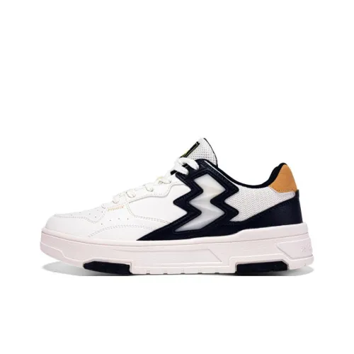 361° Slip-resistant Abrasion-resistant Low-top Skateboard Shoes Men's White Blue