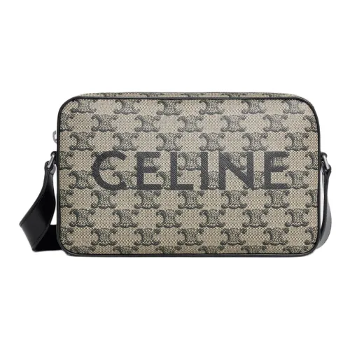 CELINE TriompheCANVAS Холст Сумка через плечо Сумка на плечо Средняя Мужская Светлая Умбра