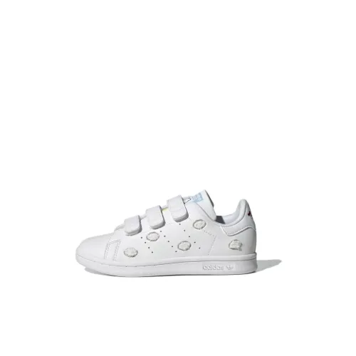 Hello Kitty x Adidas Originals STAN SMITH Low Топ Детские Скейтбординги Белый Серый Синий для детей 3-7 лет