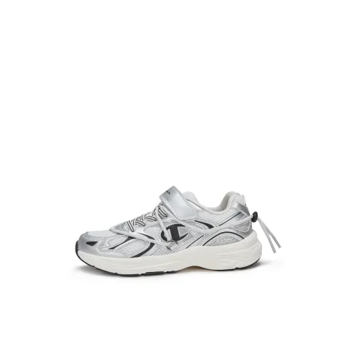 Champion Kids Soundwave Millennium Vintage Устойчивая к истиранию Низкая Обувь для бега Серебряный Детский