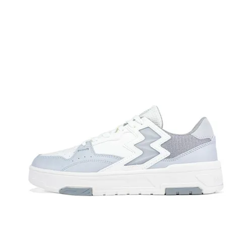 361° Slip-resistant Abrasion-resistant Low-top Skateboard Shoes Men's White Gray 361° Противоскользящие Износостойкие Низкие Кеды для Скейтбординга Мужские Белые Серые